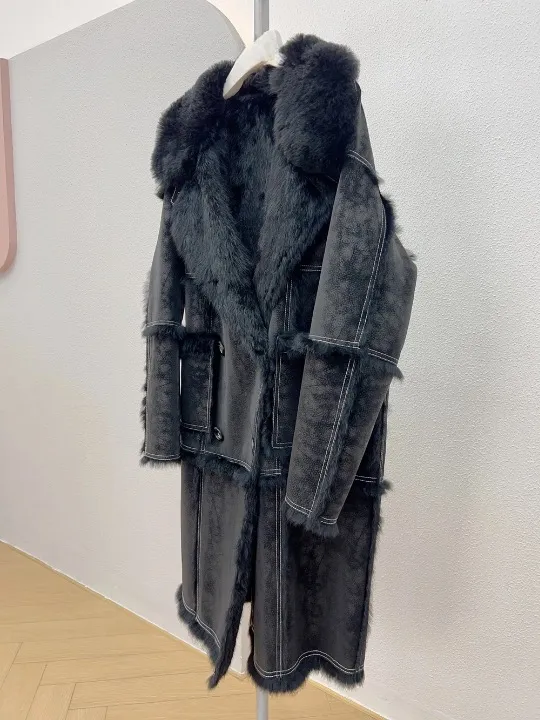 Maeve Faux Fur Shearling Patchwork Coats