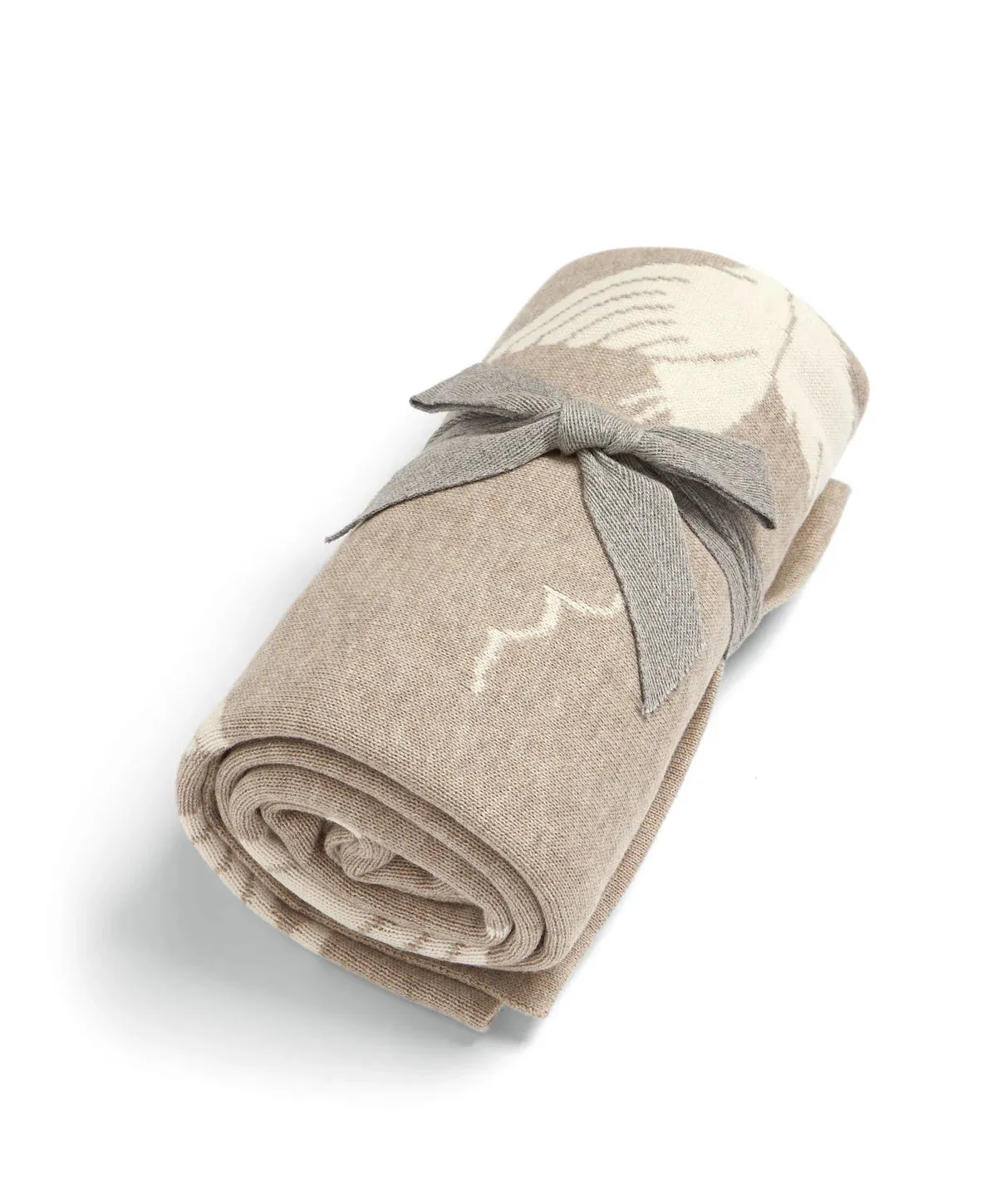 Mamas & Papas Knitted Blanket - Mocha - Welcome to the World Duckling