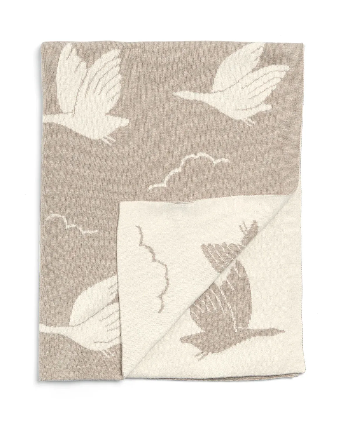 Mamas & Papas Knitted Blanket - Mocha - Welcome to the World Duckling