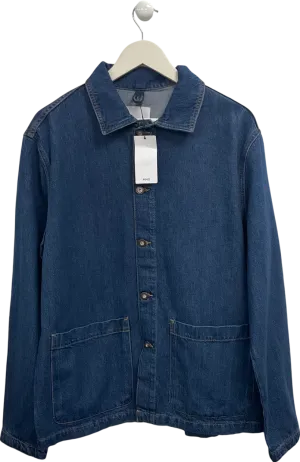 MANGO Blue Oversized Denim Shacket UK M