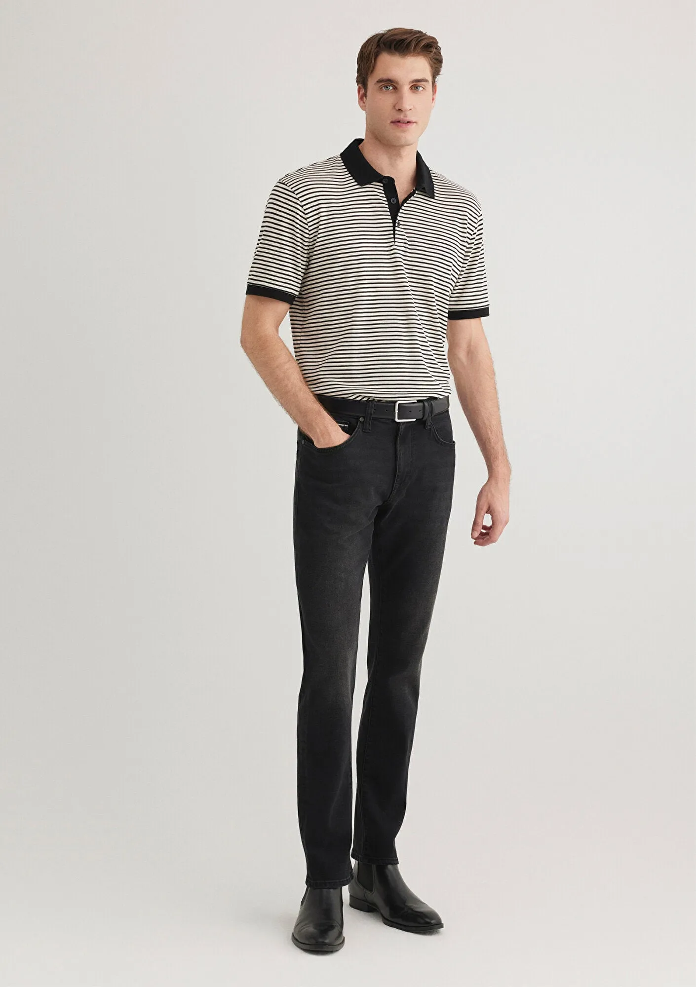 Marcus Black Brushed Mavi Black Jean Pants