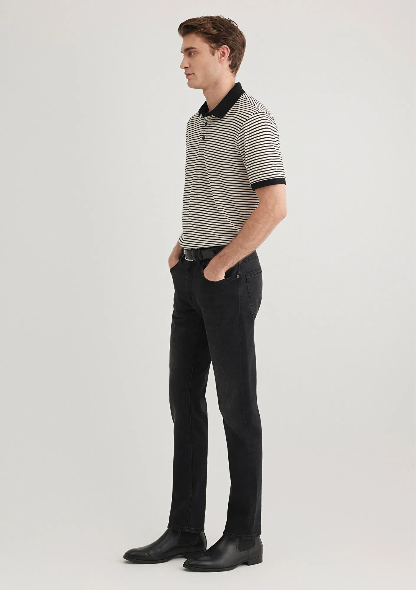 Marcus Black Brushed Mavi Black Jean Pants