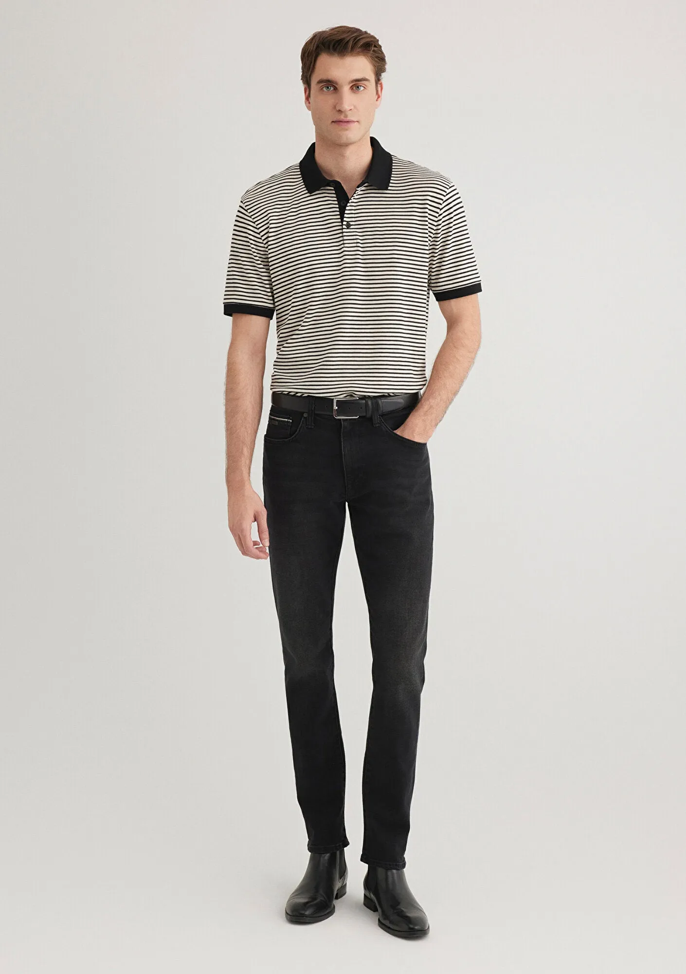 Marcus Black Brushed Mavi Black Jean Pants