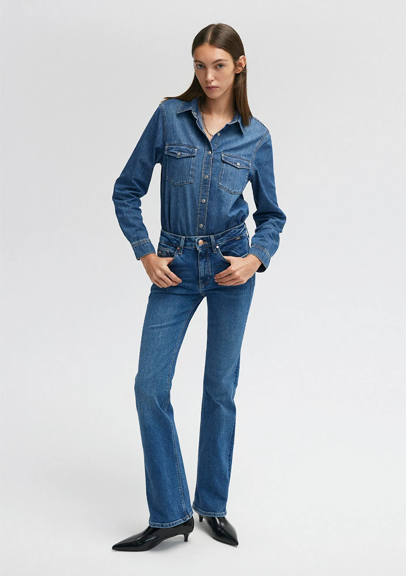 Maria Mid Blue Mavi Premium Jean Pants