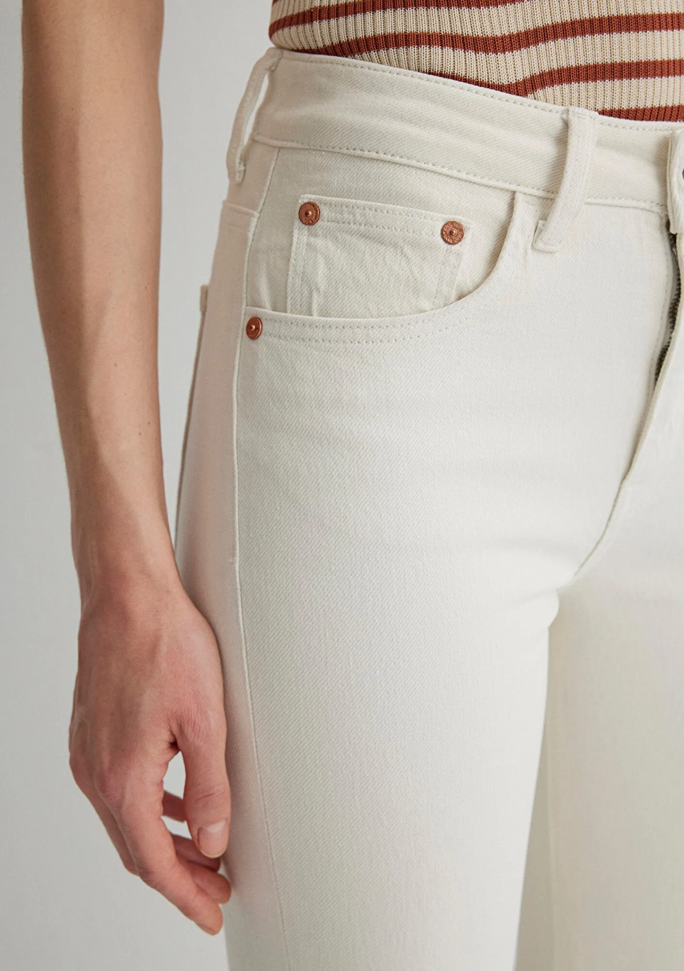 Maria White Denim Jean Pants