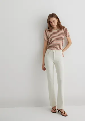 Maria White Denim Jean Pants