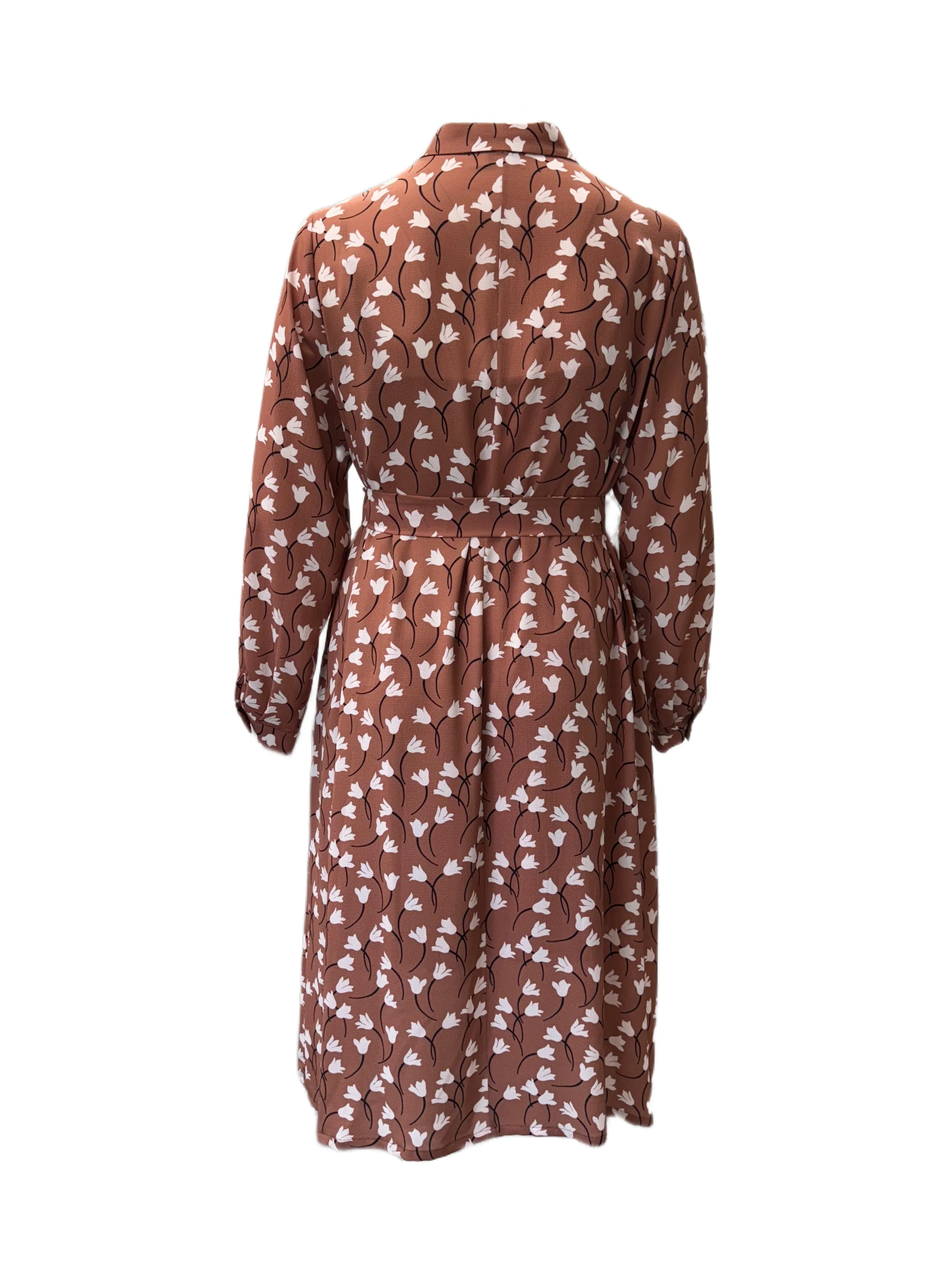 Marina Rinaldi Women's Brown Decorare Shift Dress NWT