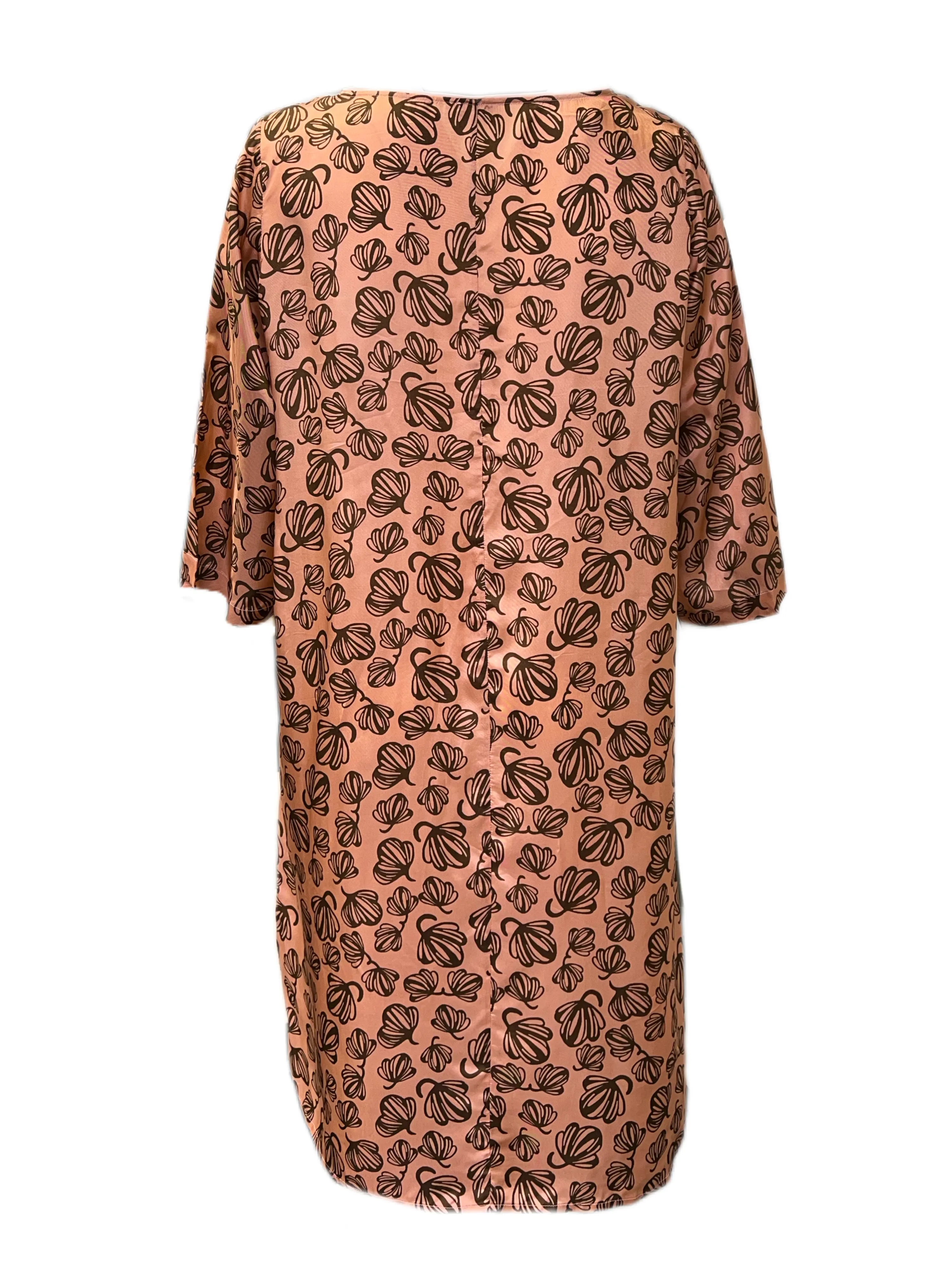Marina Rinaldi Women's Peach Decorare Printed Viscose Shift Dress Size 22W/31