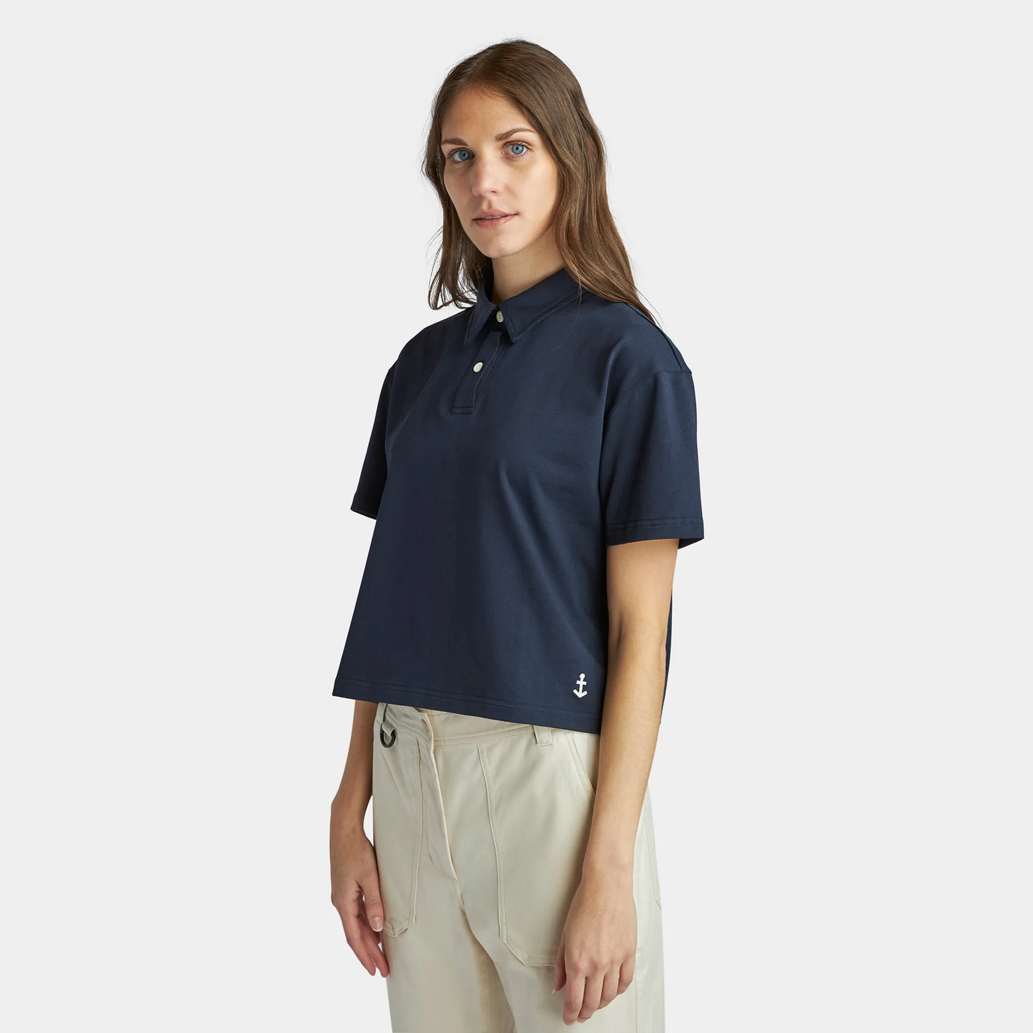 Marine Cropped Polo