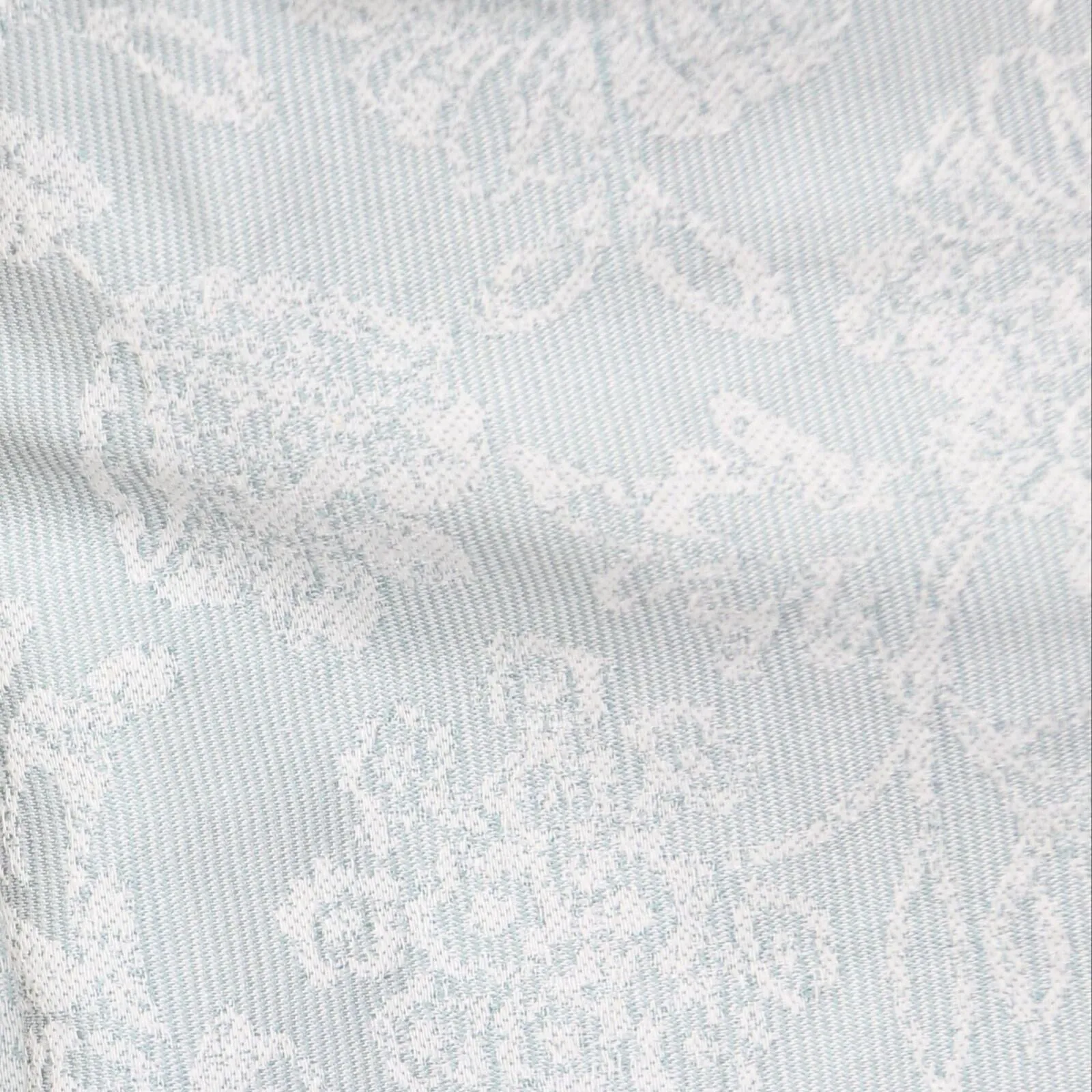 Martha Stewart Floral Room Window Panel Curtains Set of 2 Light Blue 50" x 84"