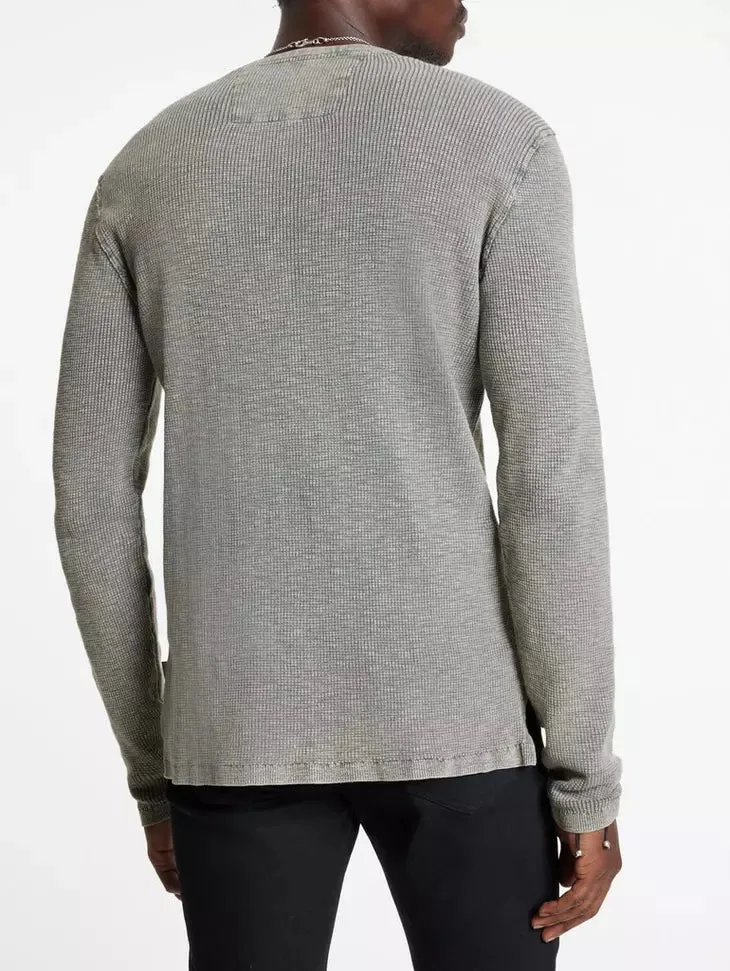 MEMPHIS WAFFLE HENLEY (HEATHER GREY) - JOHN VARVATOS