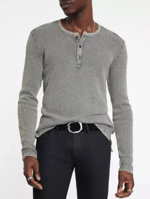 MEMPHIS WAFFLE HENLEY (HEATHER GREY) - JOHN VARVATOS