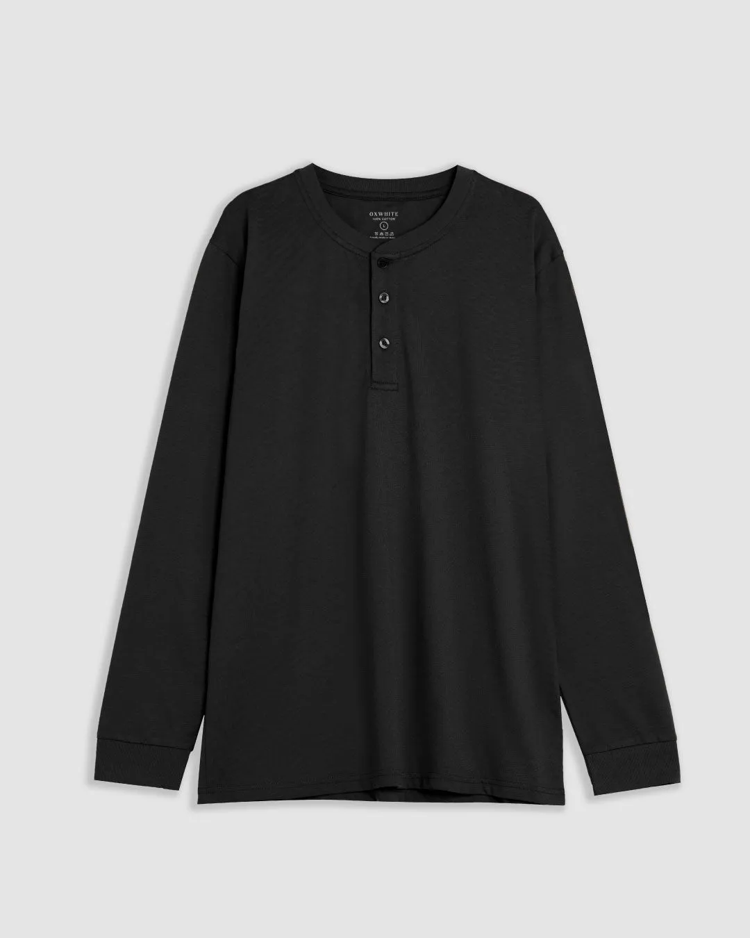 Men Long Sleeve Henley Tee