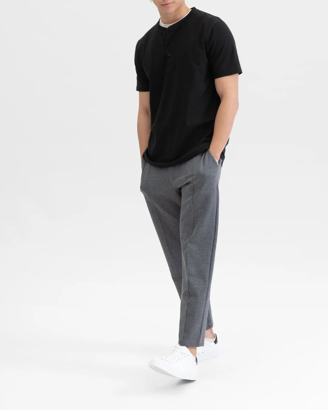 Men Short Sleeve Henley Tee