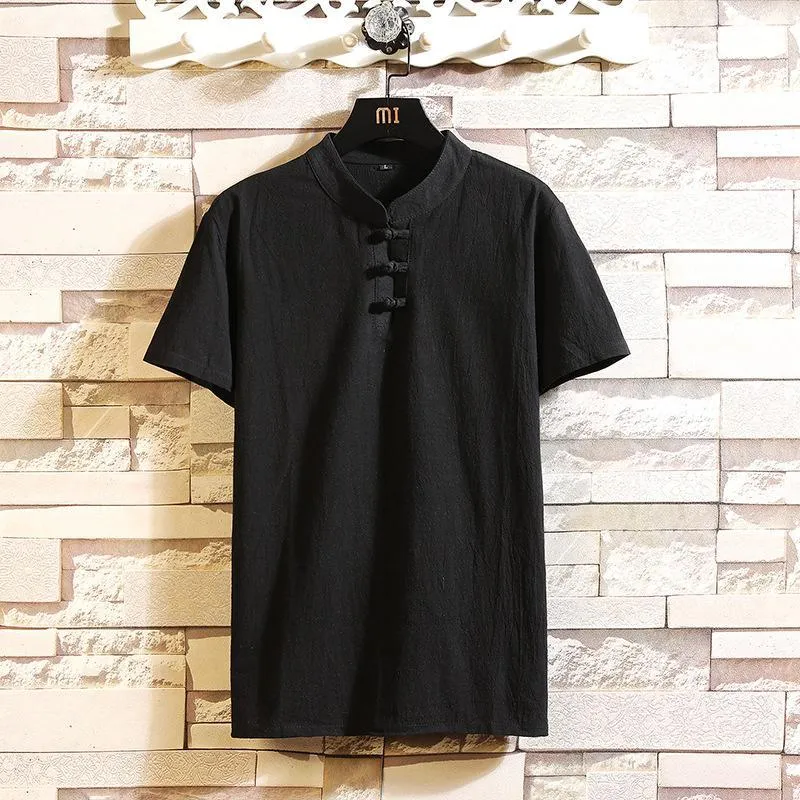 Men's Short-sleeved T-shirt Shorts Suit Chinese Style Comfort Casual Two-piece