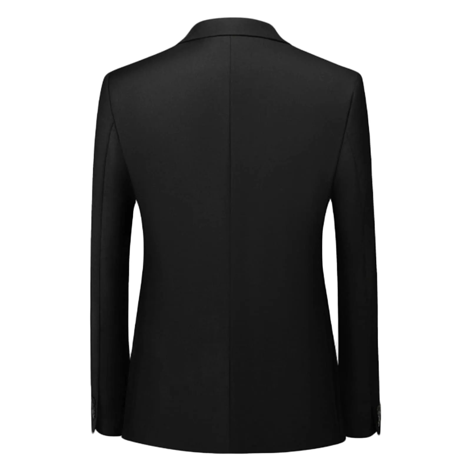 Men's Stylish Slim Fit Daily Blazer Solid Casual Formal Wedding Party Sport Coat One Button Lapel Business Jacket (Black 1,XX-Large)