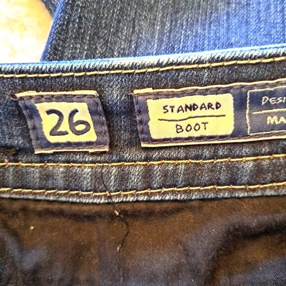 Miss Me Dark Wash Standard Boot Bedazzled Embellished Jeans Size 26