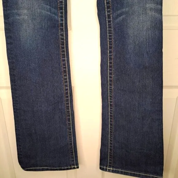 Miss Me Dark Wash Standard Boot Bedazzled Embellished Jeans Size 26