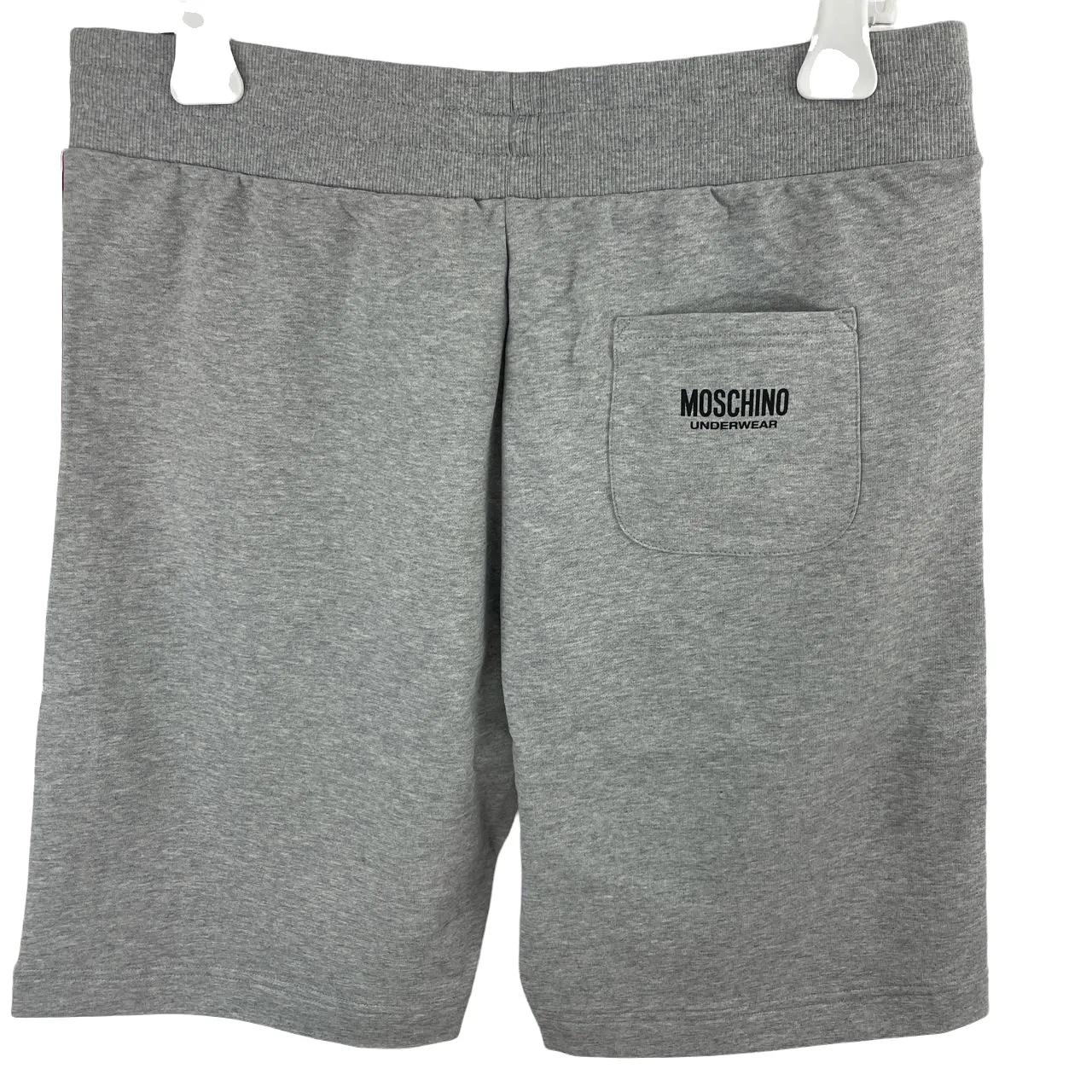 MOSCHINO COTTON FLEECE TAPE SHORTS - GREY