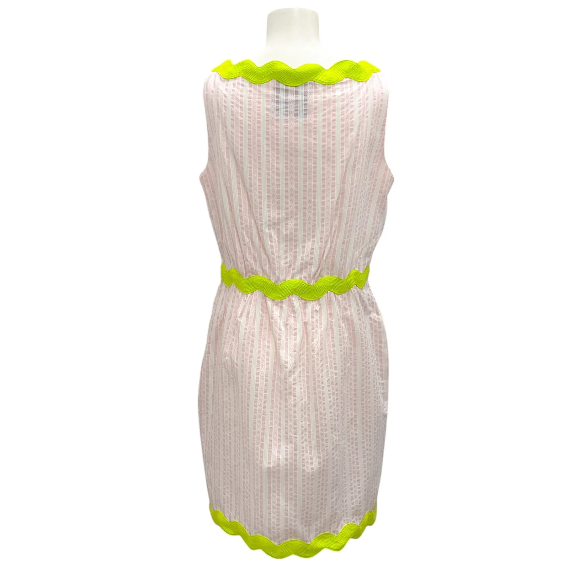 Moschino Couture Pink / White 2021 Striped Cotton Shift Dress