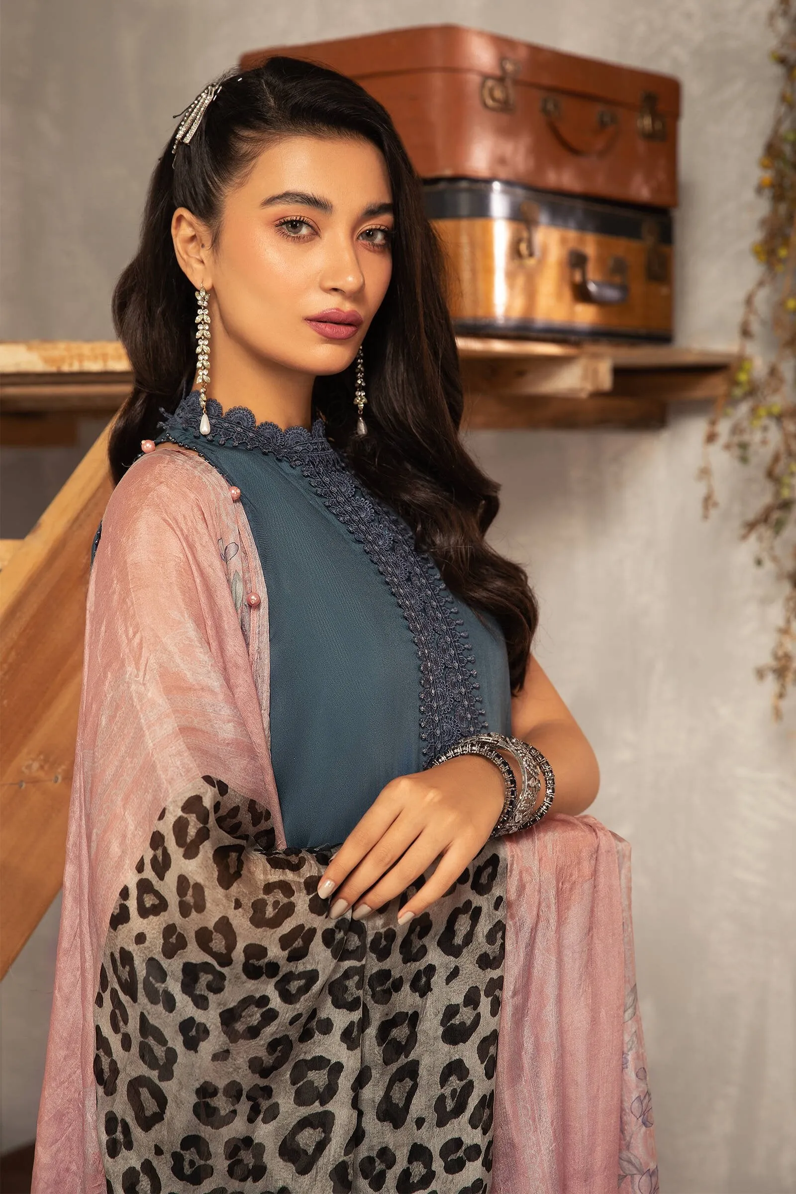 MPT 1203 B | Maria B MPrints Winter Collection 2021 | Unstitched Embroidered Dobby Linen Suits
