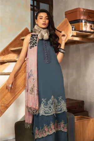 MPT 1203 B | Maria B MPrints Winter Collection 2021 | Unstitched Embroidered Dobby Linen Suits