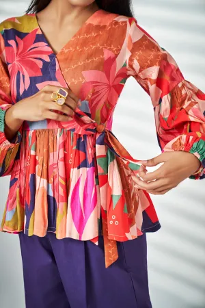Multi Bow Tie Top with Pants