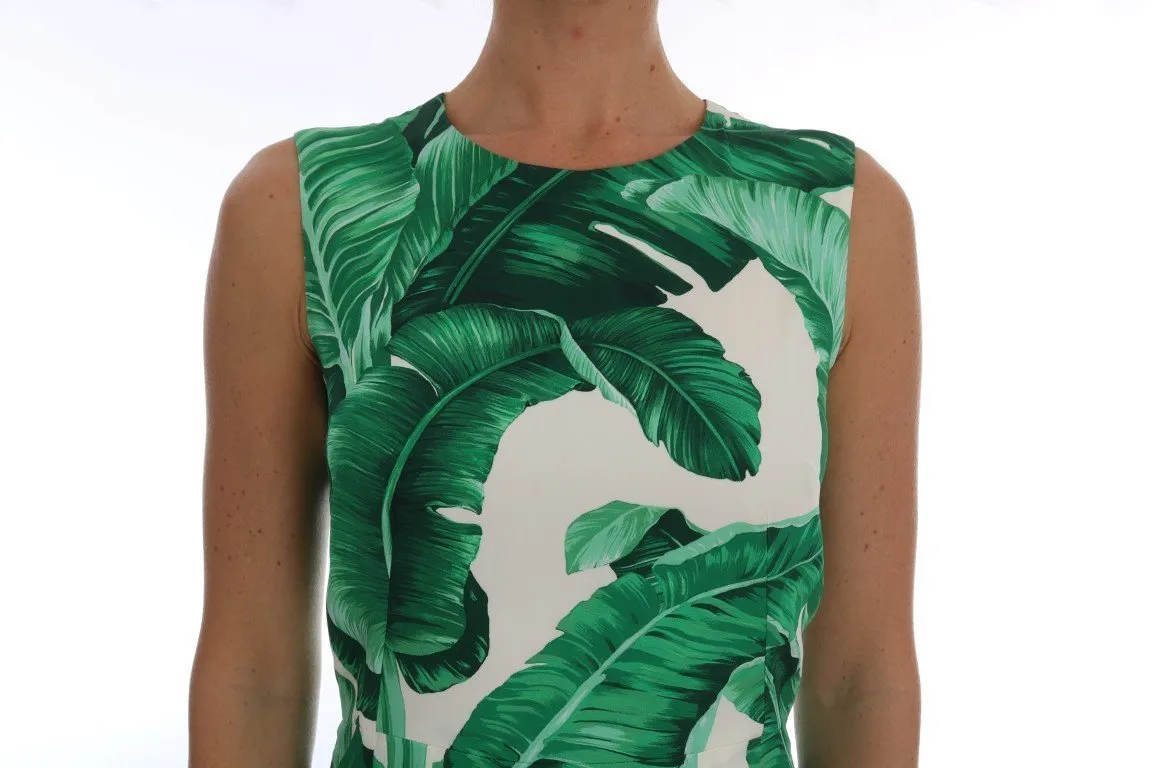 Multicolor Banana Leaf Silk Stretch Dress