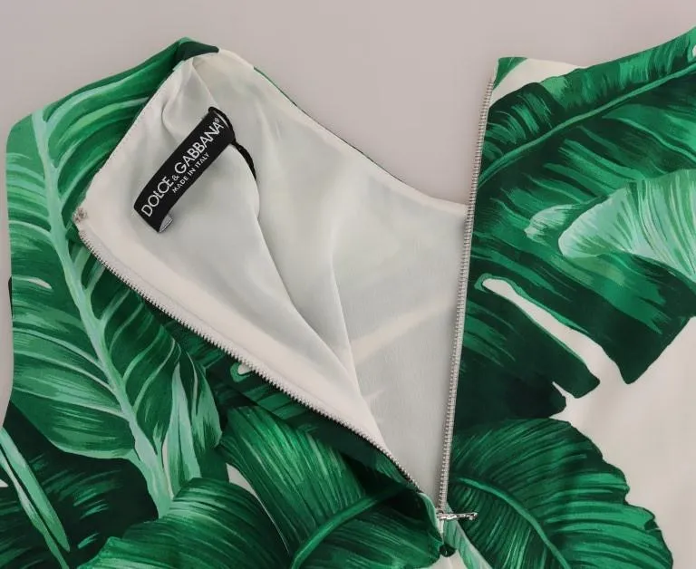 Multicolor Banana Leaf Silk Stretch Dress