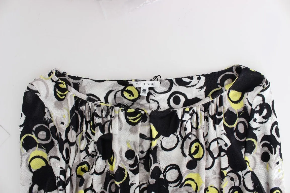 Multicolor Longsleeved Shift Dress