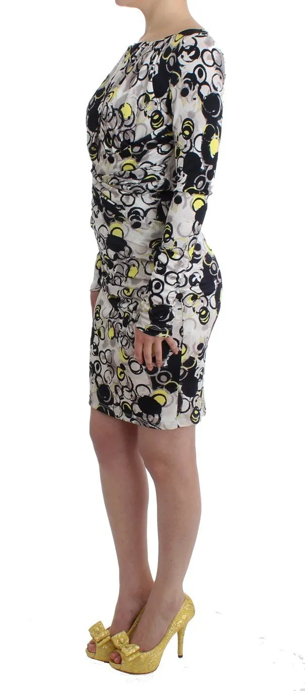 Multicolor Longsleeved Shift Dress