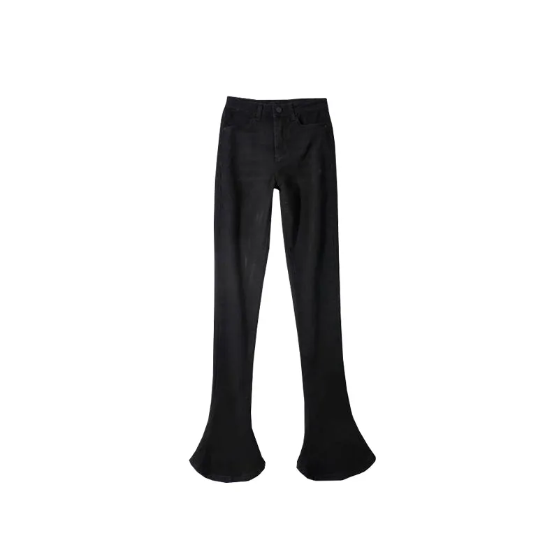 Myla Denim Bell Leg High Waist Slim Jeans Pants