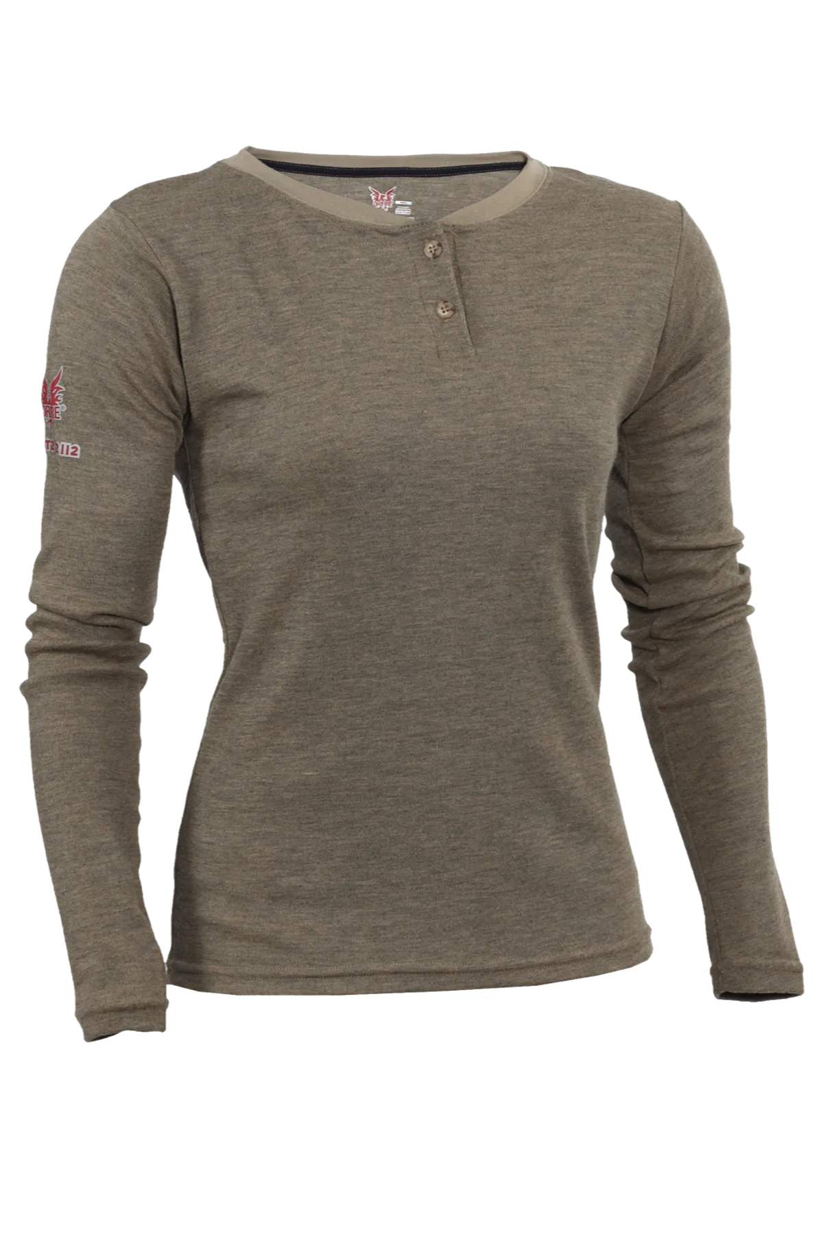 National Safety Apparel Drifire Tecgen Womens FR Long Sleeve Henley, 13 cal/cm²