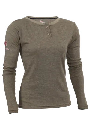 National Safety Apparel Drifire Tecgen Womens FR Long Sleeve Henley, 13 cal/cm²