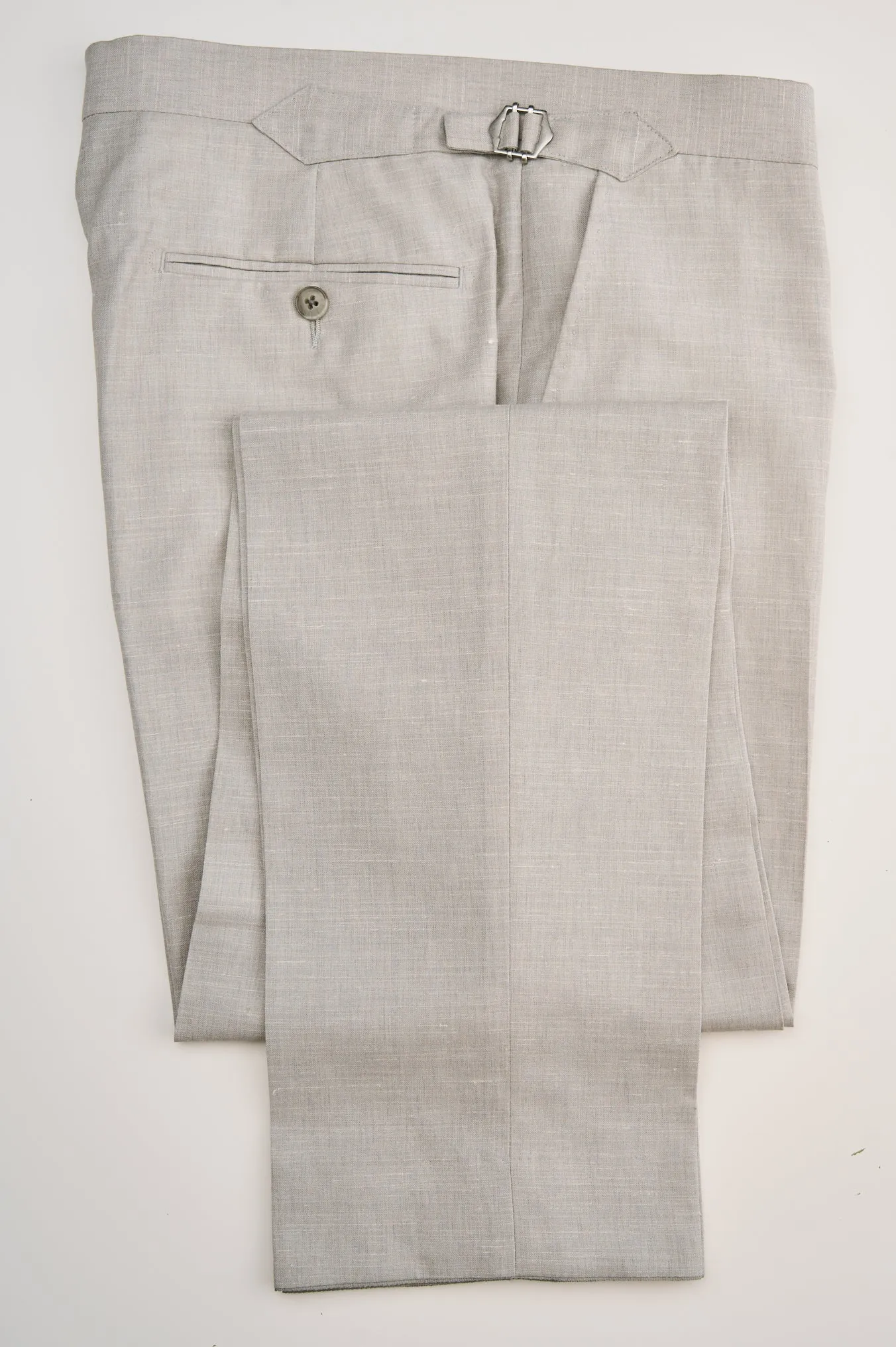 New Suitsupply Havana Light Gray Wool, Mulberry Silk and Linen Suit - Size 42R