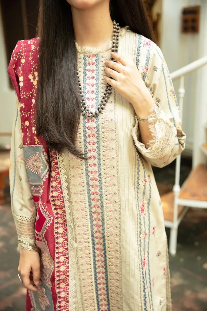 NW-05 | Qalamkar Qline Linen Winter Collection 2021 | Unstitched Embroidered Organza Suits