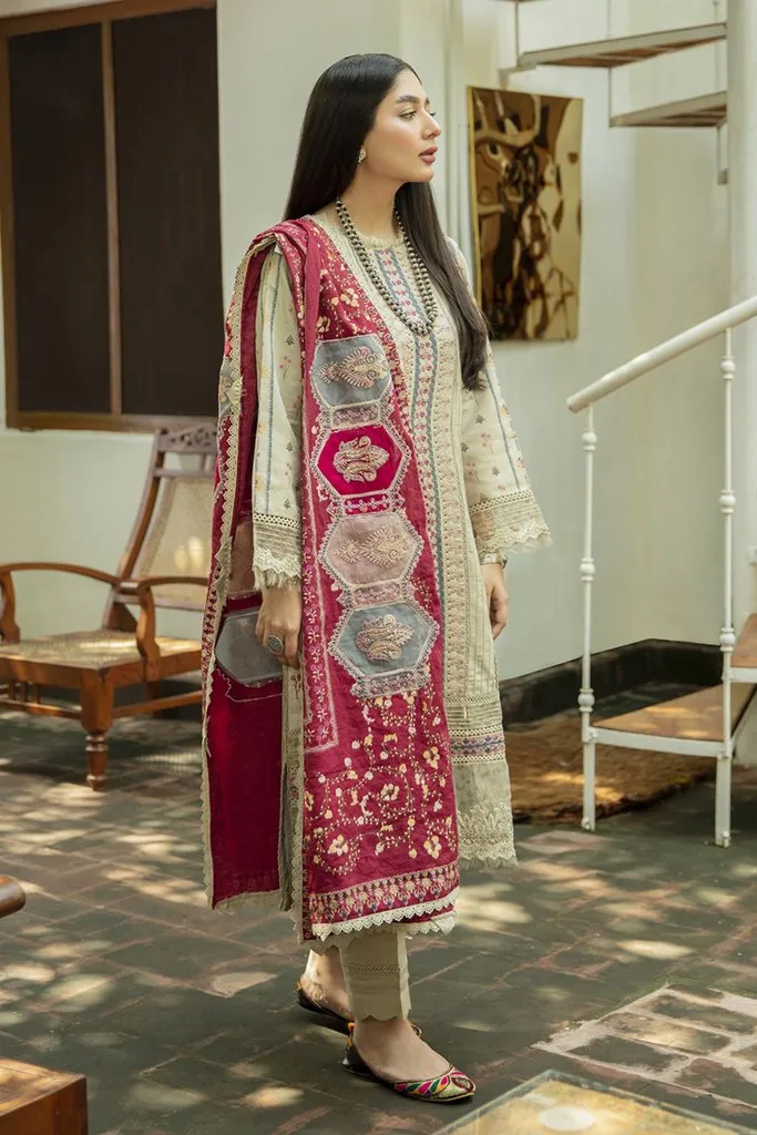 NW-05 | Qalamkar Qline Linen Winter Collection 2021 | Unstitched Embroidered Organza Suits