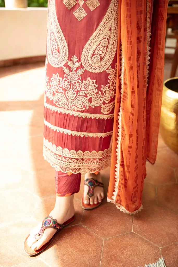 NW-07 | Qalamkar Qline Linen Winter Collection 2021 | Unstitched Embroidered Organza Suits