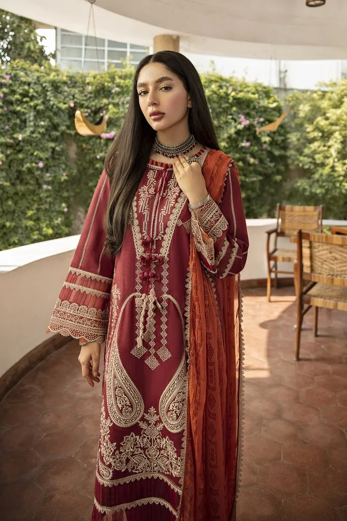 NW-07 | Qalamkar Qline Linen Winter Collection 2021 | Unstitched Embroidered Organza Suits