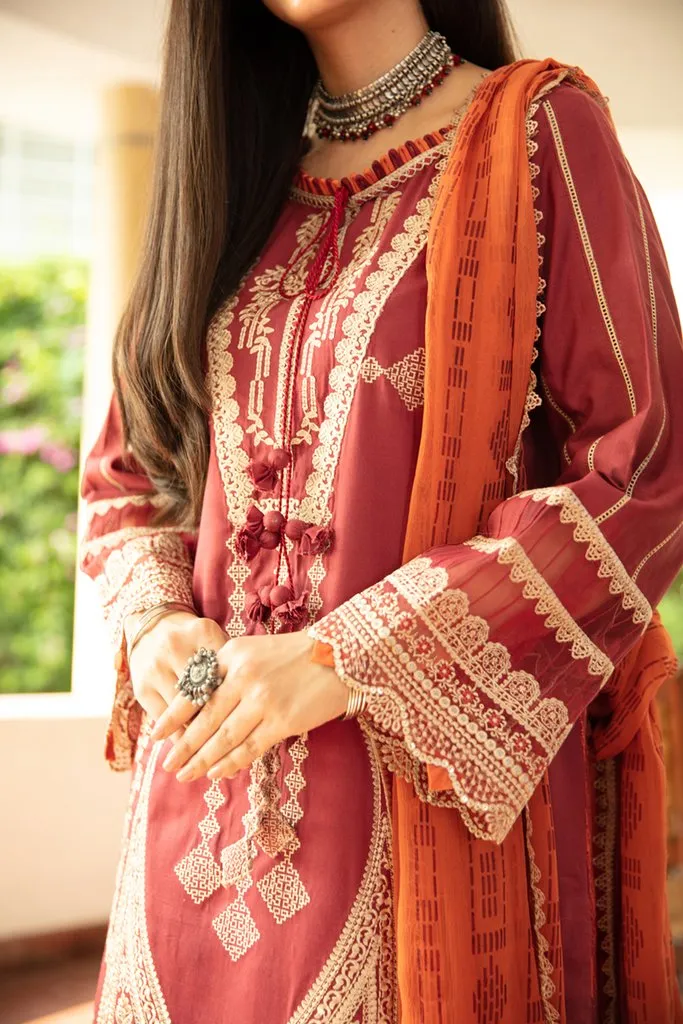 NW-07 | Qalamkar Qline Linen Winter Collection 2021 | Unstitched Embroidered Organza Suits