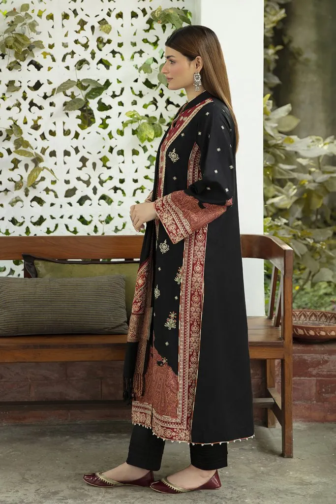 NW-08 | Qalamkar Qline Linen Winter Collection 2021 | Unstitched Embroidered Organza Suits
