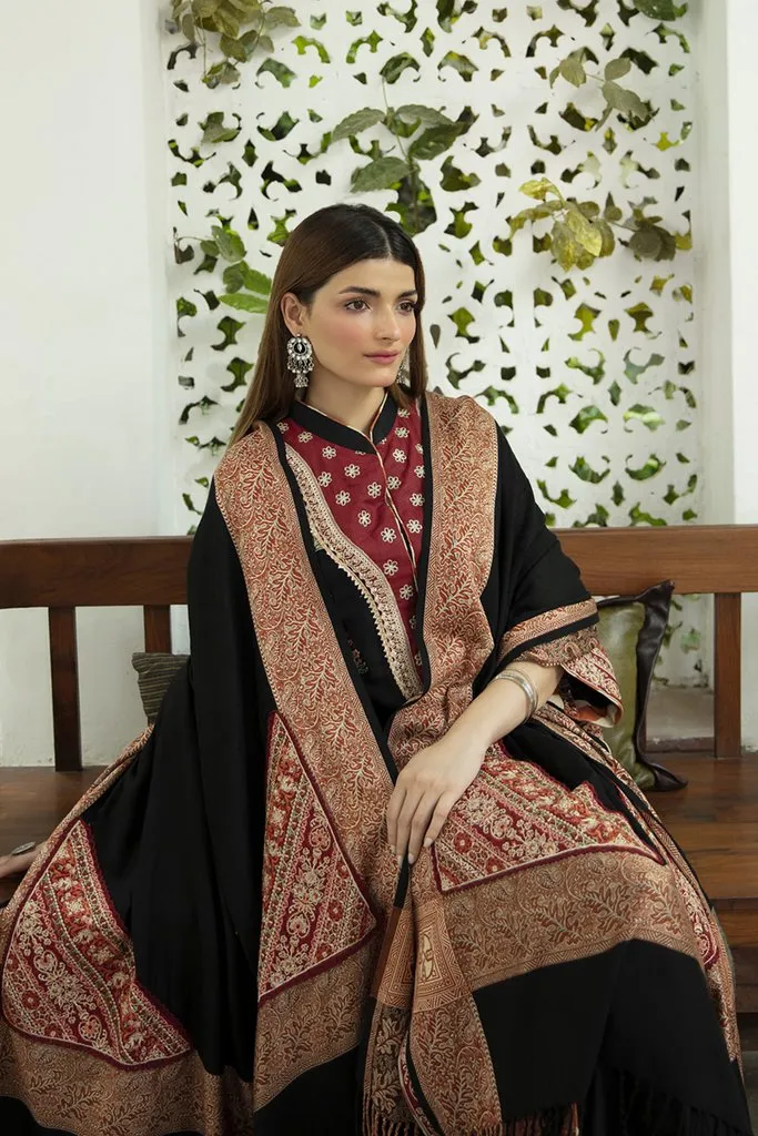 NW-08 | Qalamkar Qline Linen Winter Collection 2021 | Unstitched Embroidered Organza Suits