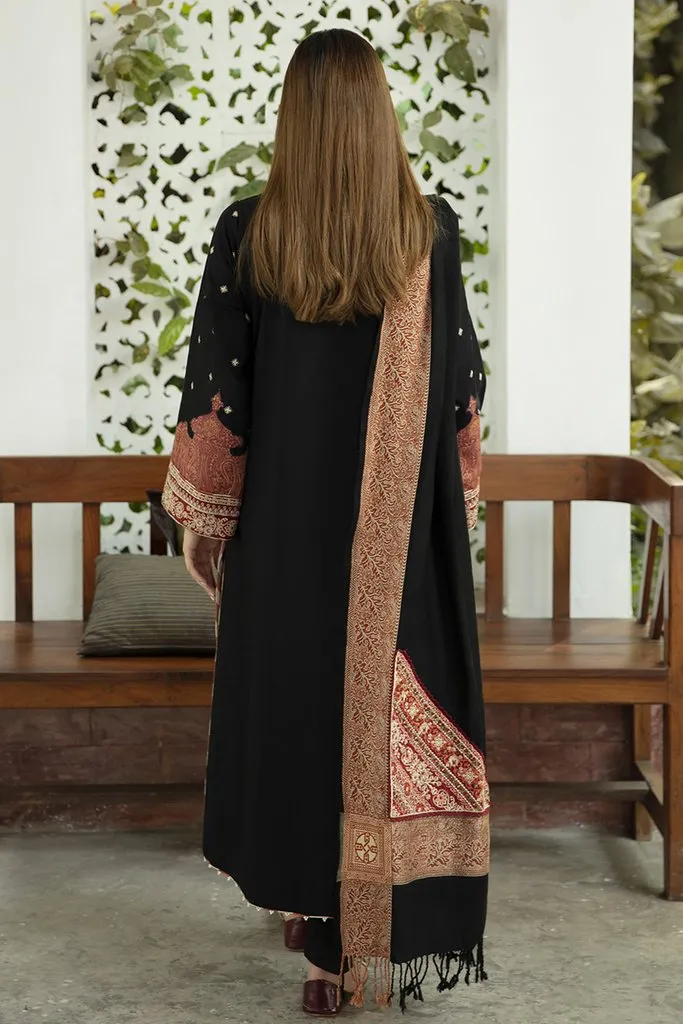 NW-08 | Qalamkar Qline Linen Winter Collection 2021 | Unstitched Embroidered Organza Suits