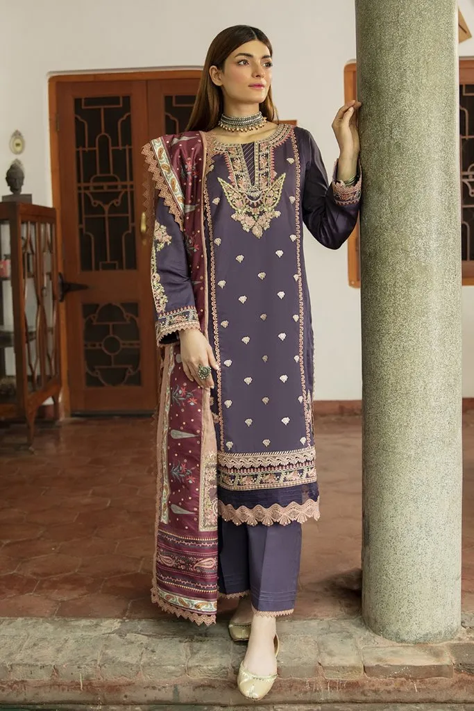 NW-09 | Qalamkar Qline Linen Winter Collection 2021 | Unstitched Embroidered Organza Suits