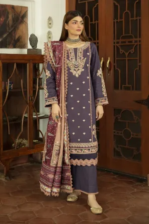 NW-09 | Qalamkar Qline Linen Winter Collection 2021 | Unstitched Embroidered Organza Suits