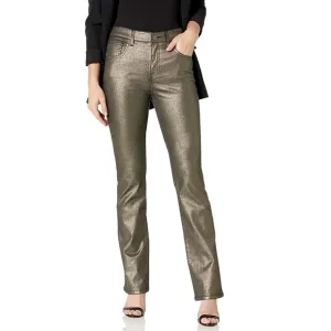 NWT Joie  Park Skinny Bootcut Pant Gold Metallic