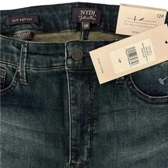 NYDJ Petite Le Silhouette Slim Bootcut High Rise Jeans Precious Size 12P NWT
