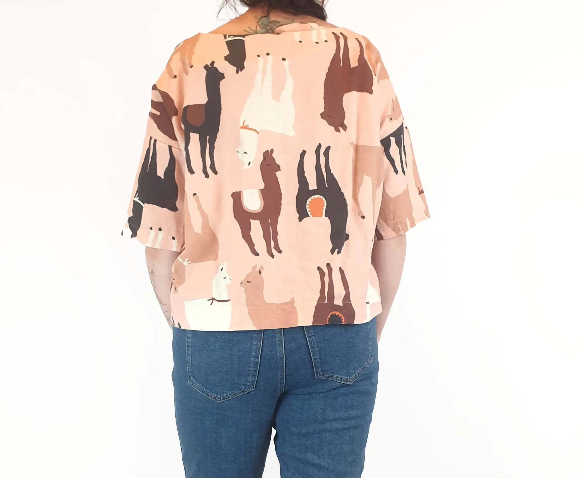 Obus pink llama print size 3 (best fits size 12-14)