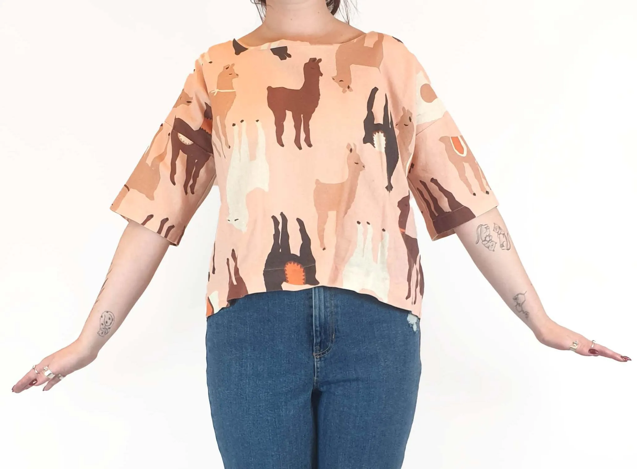 Obus pink llama print size 3 (best fits size 12-14)