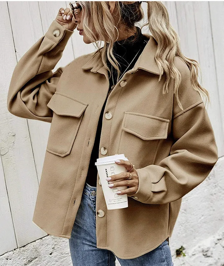 Olive - Stylish & Functional Oversized Pocket Jacket